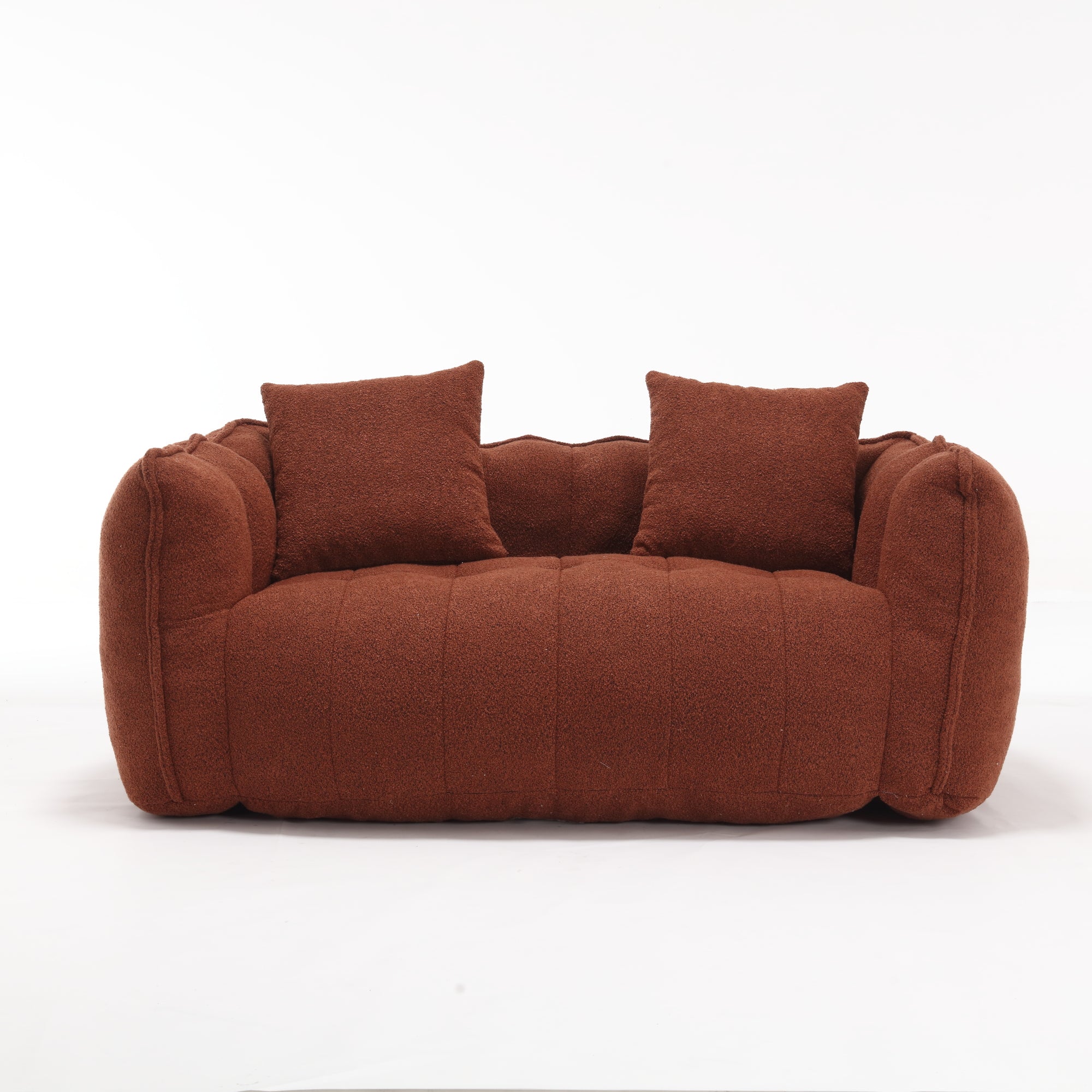 Pinecrest Modern Chenille Bean Bag Loveseat Sofa
