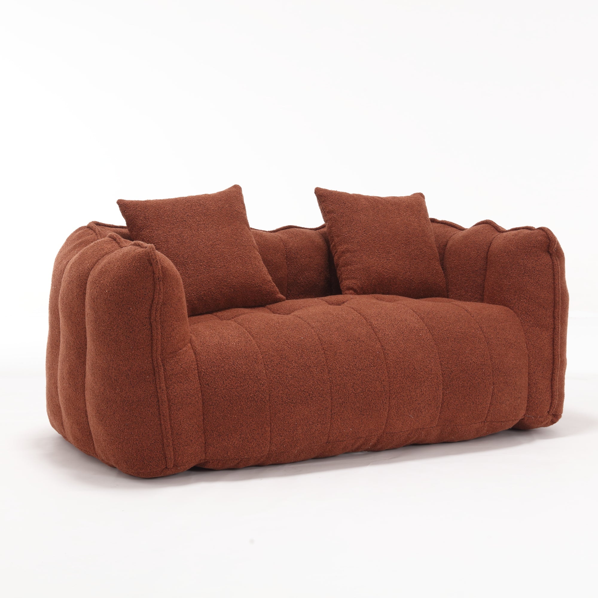 Pinecrest Modern Chenille Bean Bag Loveseat Sofa