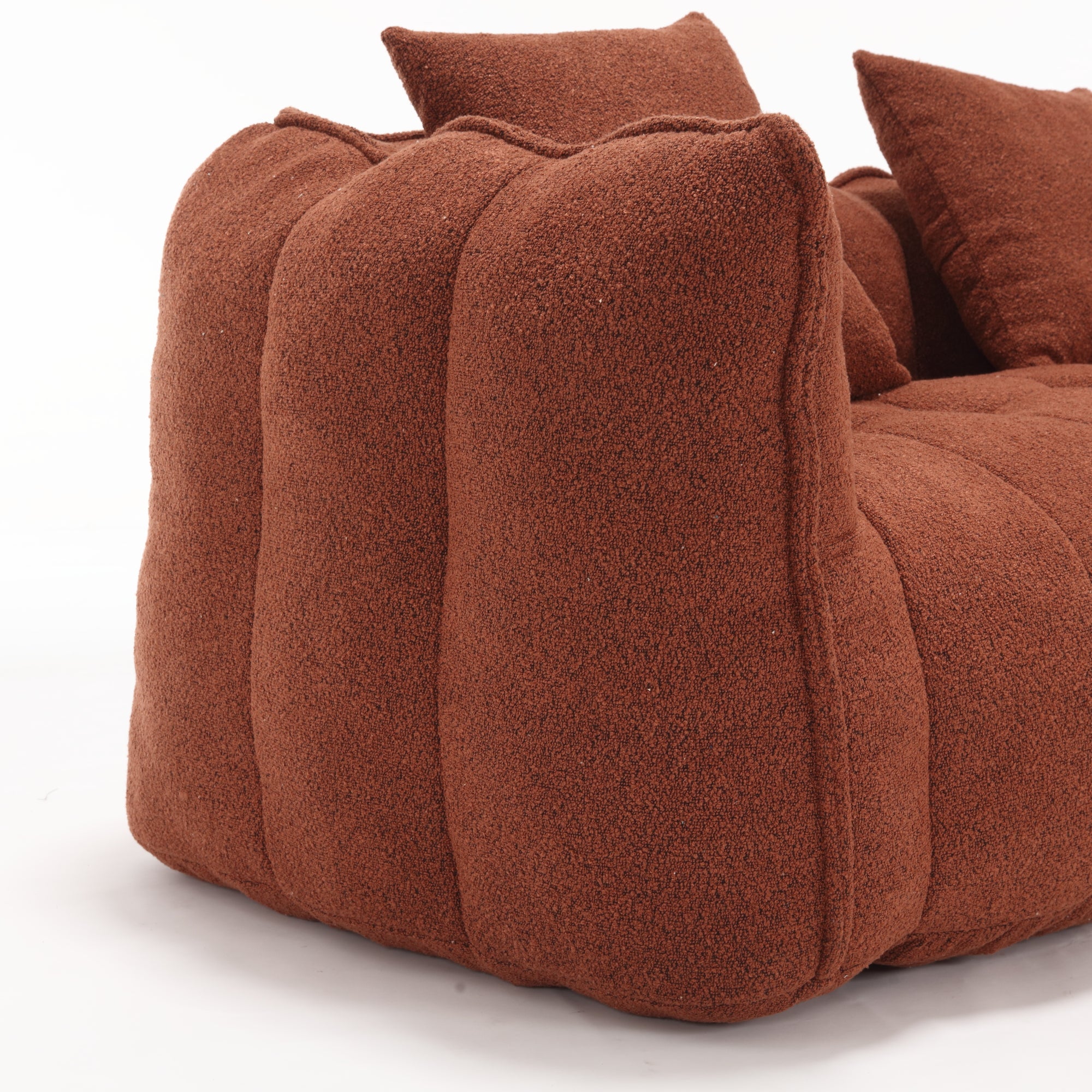 Pinecrest Modern Chenille Bean Bag Loveseat Sofa