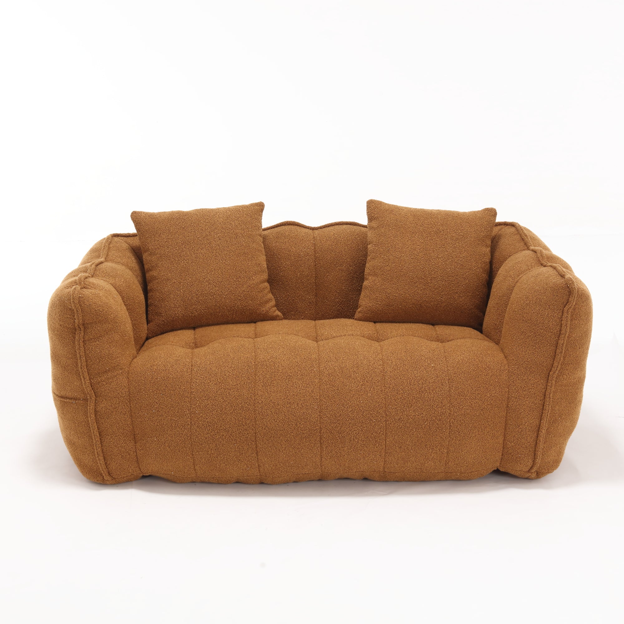 Pinecrest Modern Chenille Bean Bag Loveseat Sofa