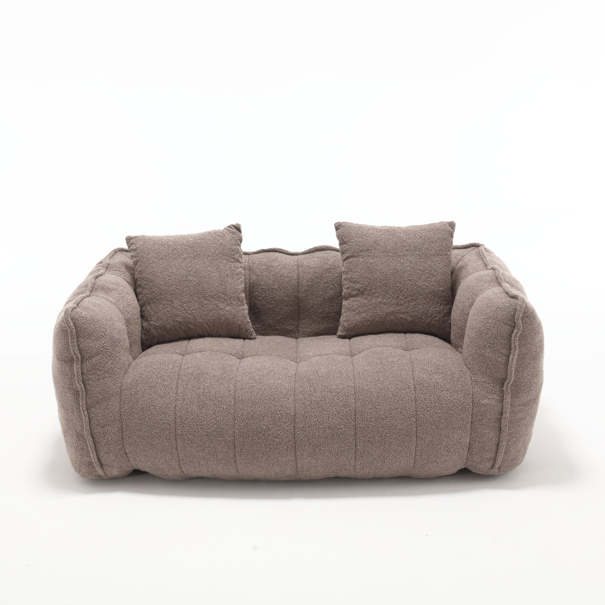 Pinecrest Modern Chenille Bean Bag Loveseat Sofa