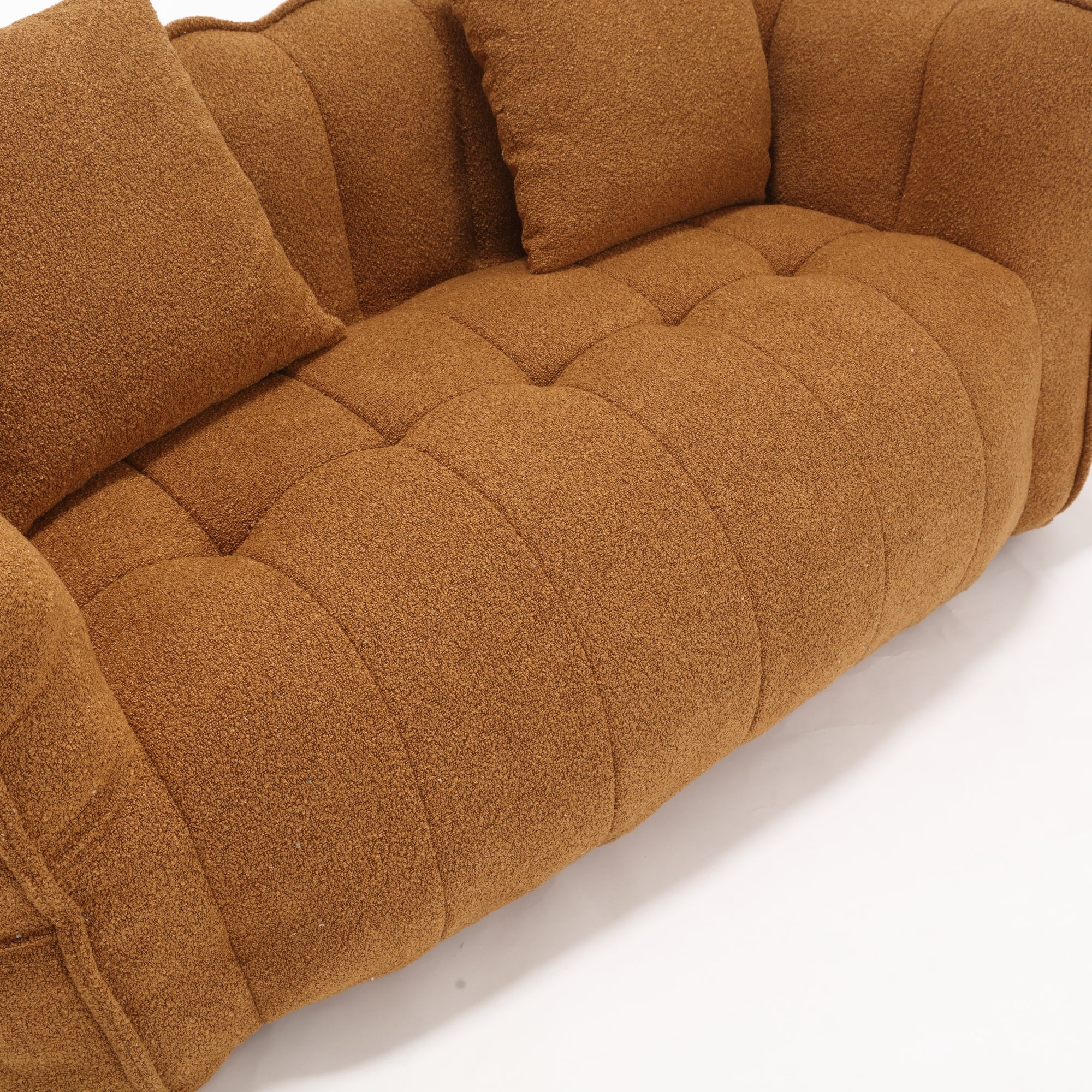 Pinecrest Modern Chenille Bean Bag Loveseat Sofa