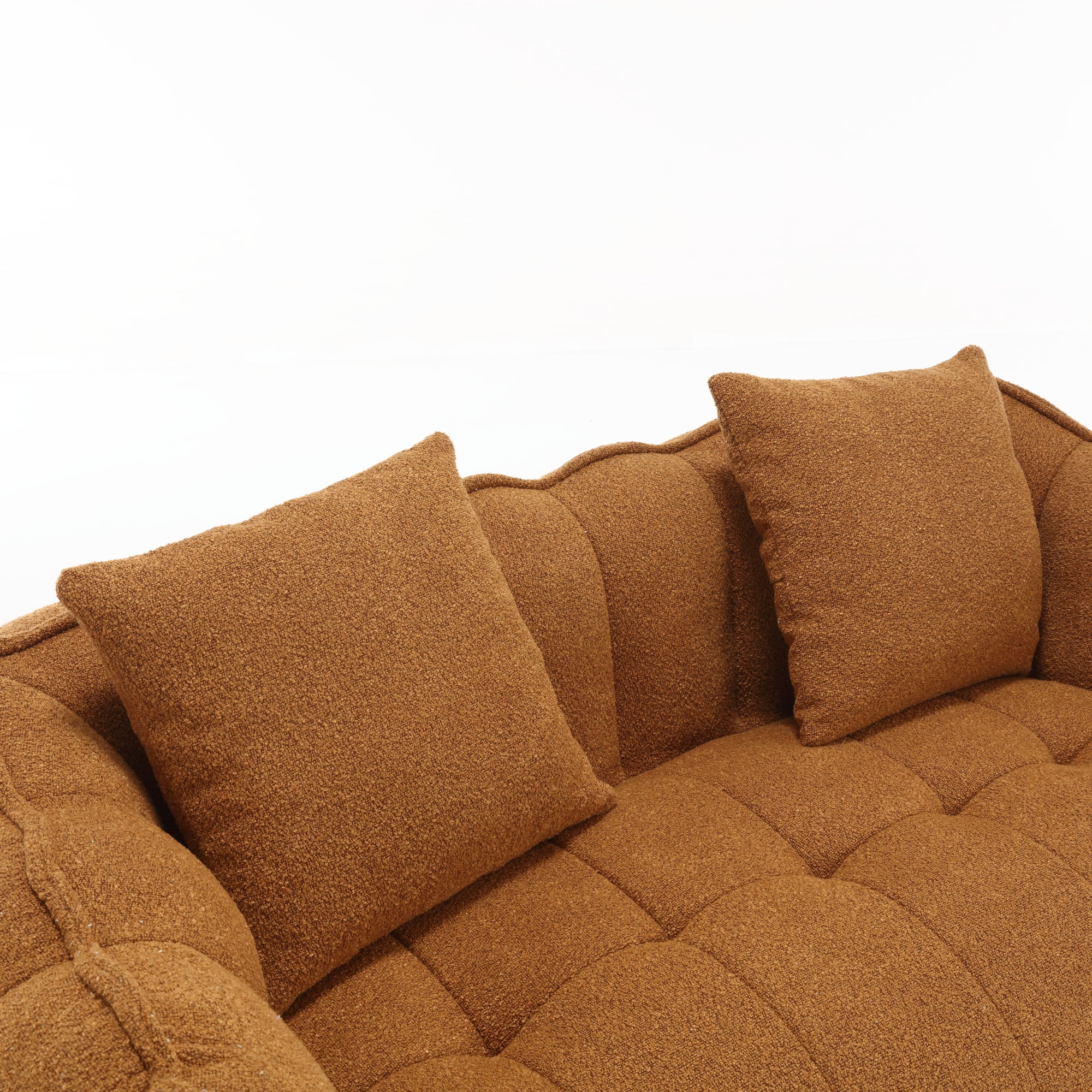 Pinecrest Modern Chenille Bean Bag Loveseat Sofa