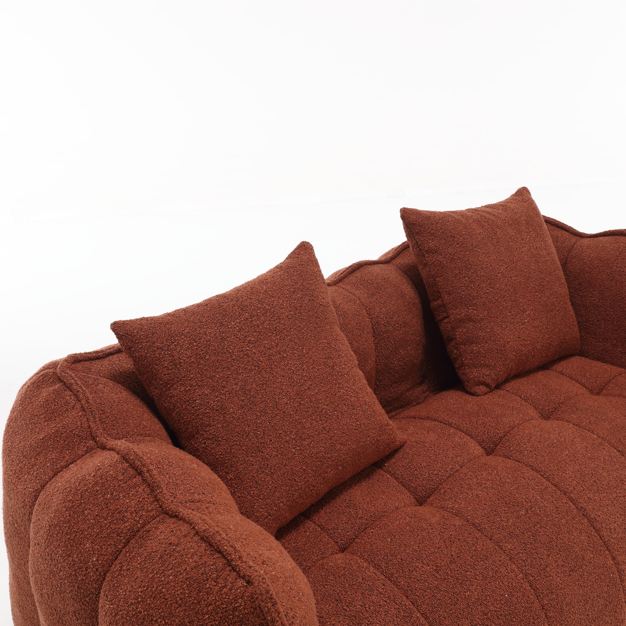 Pinecrest Modern Chenille Bean Bag Loveseat Sofa
