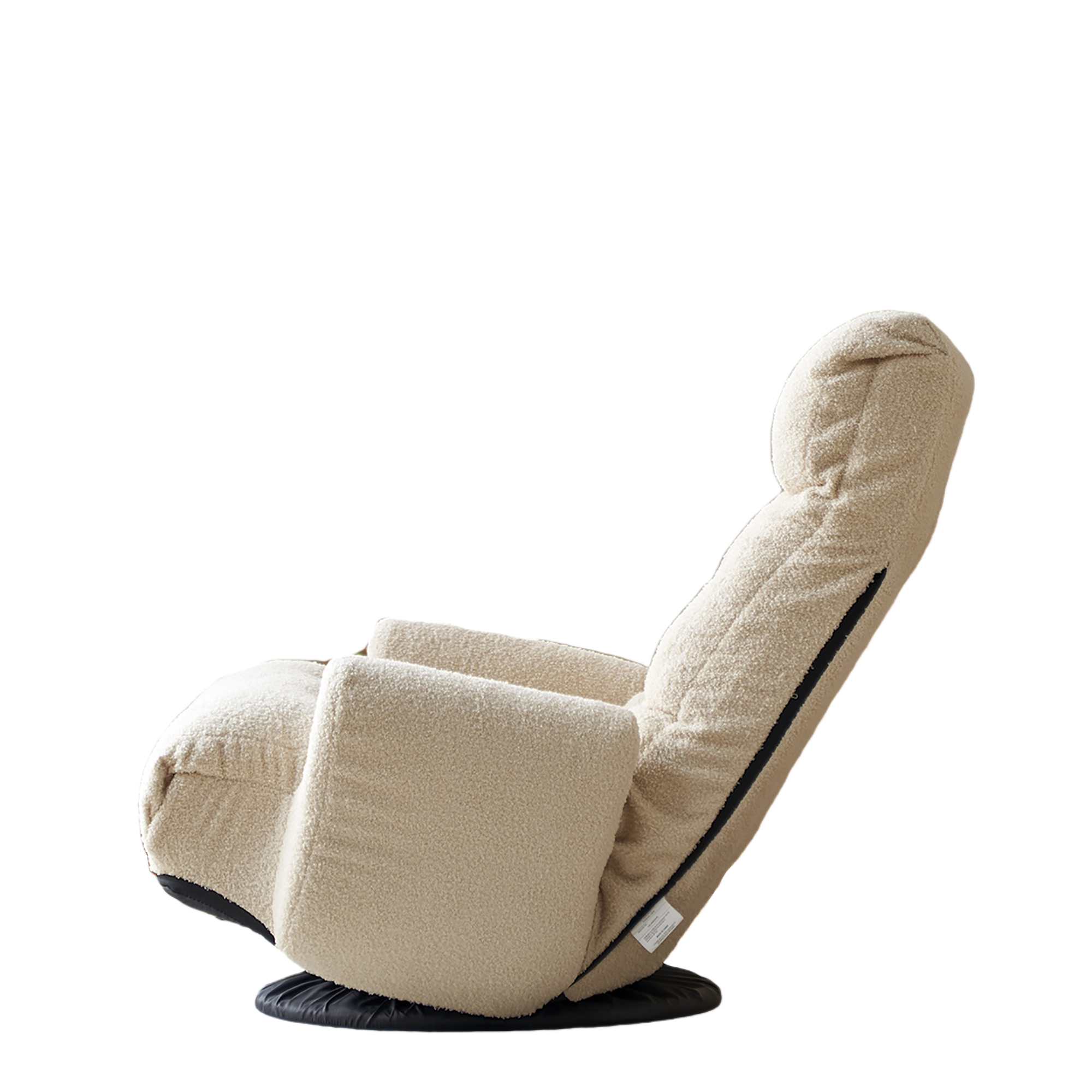 Basin Modern Swivel Recliner Lounge Chair with Phone Holder, Beige