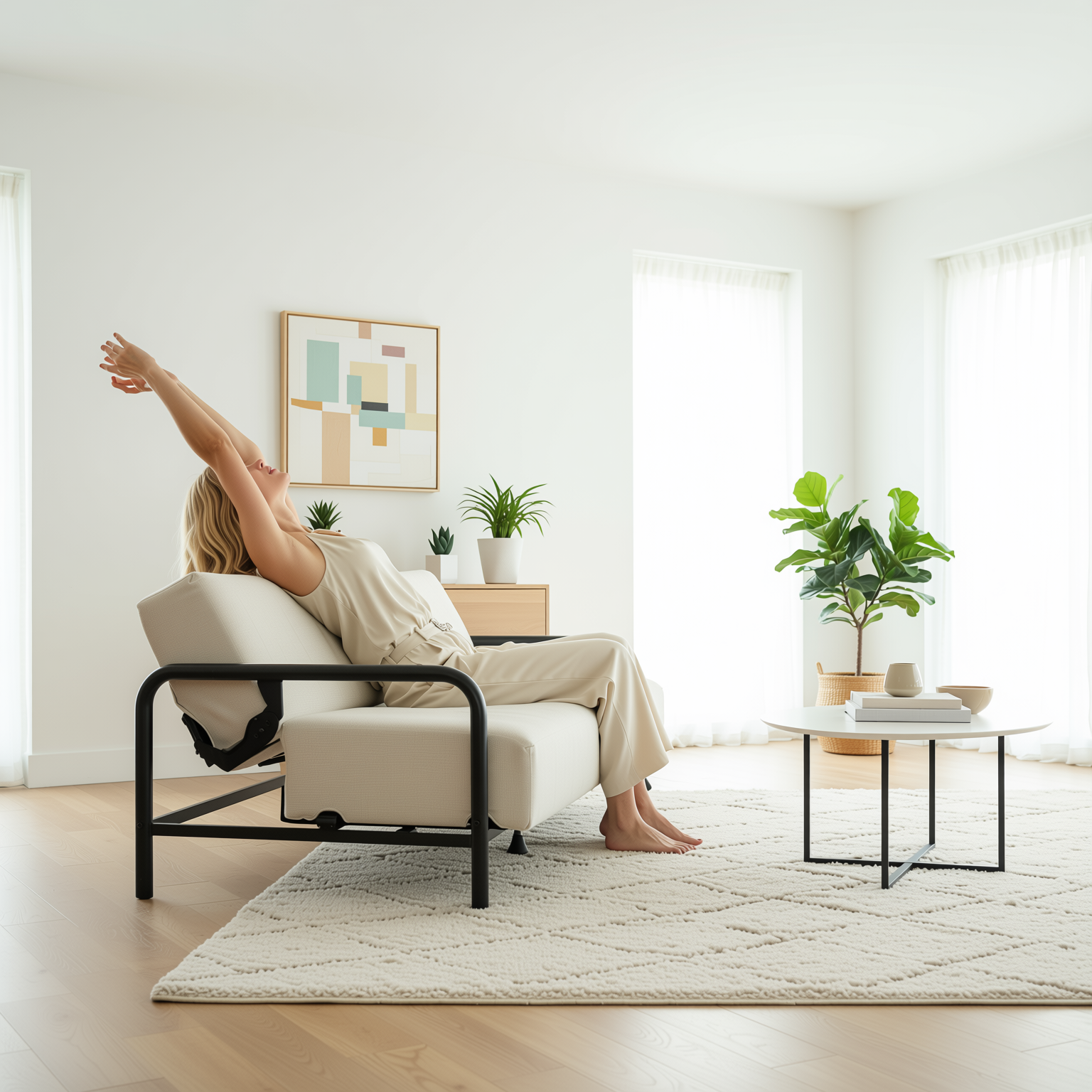 CLICKO 78" 3-Seater Sofa Bed 8" Spring Extra Wide Sleep Easy Assembly