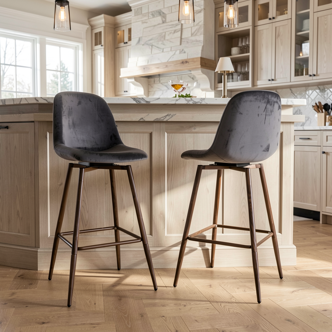 Walnut Metal Legs