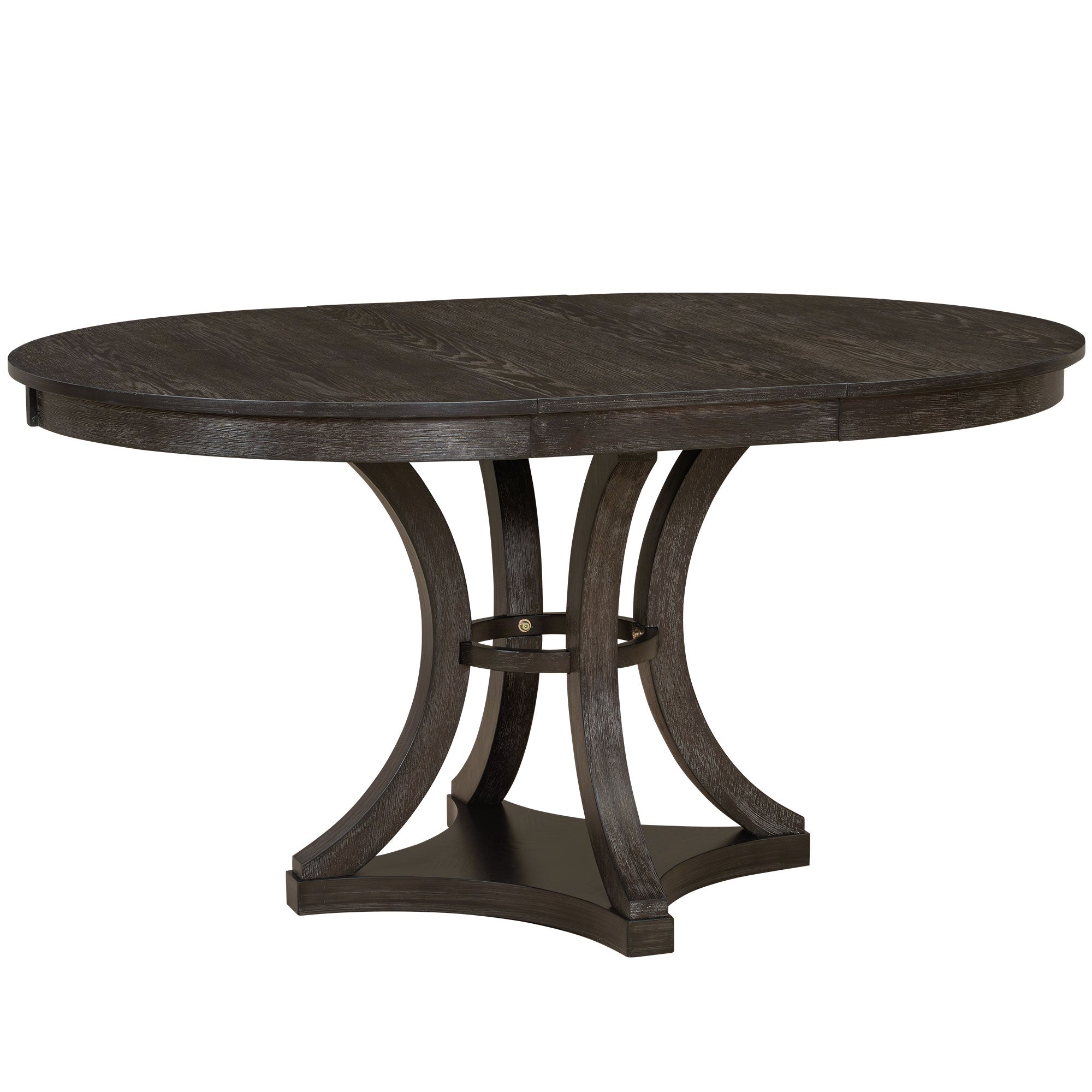 Mavis 47" Retro Espresso 5 Piece Extendable Dining Table Set