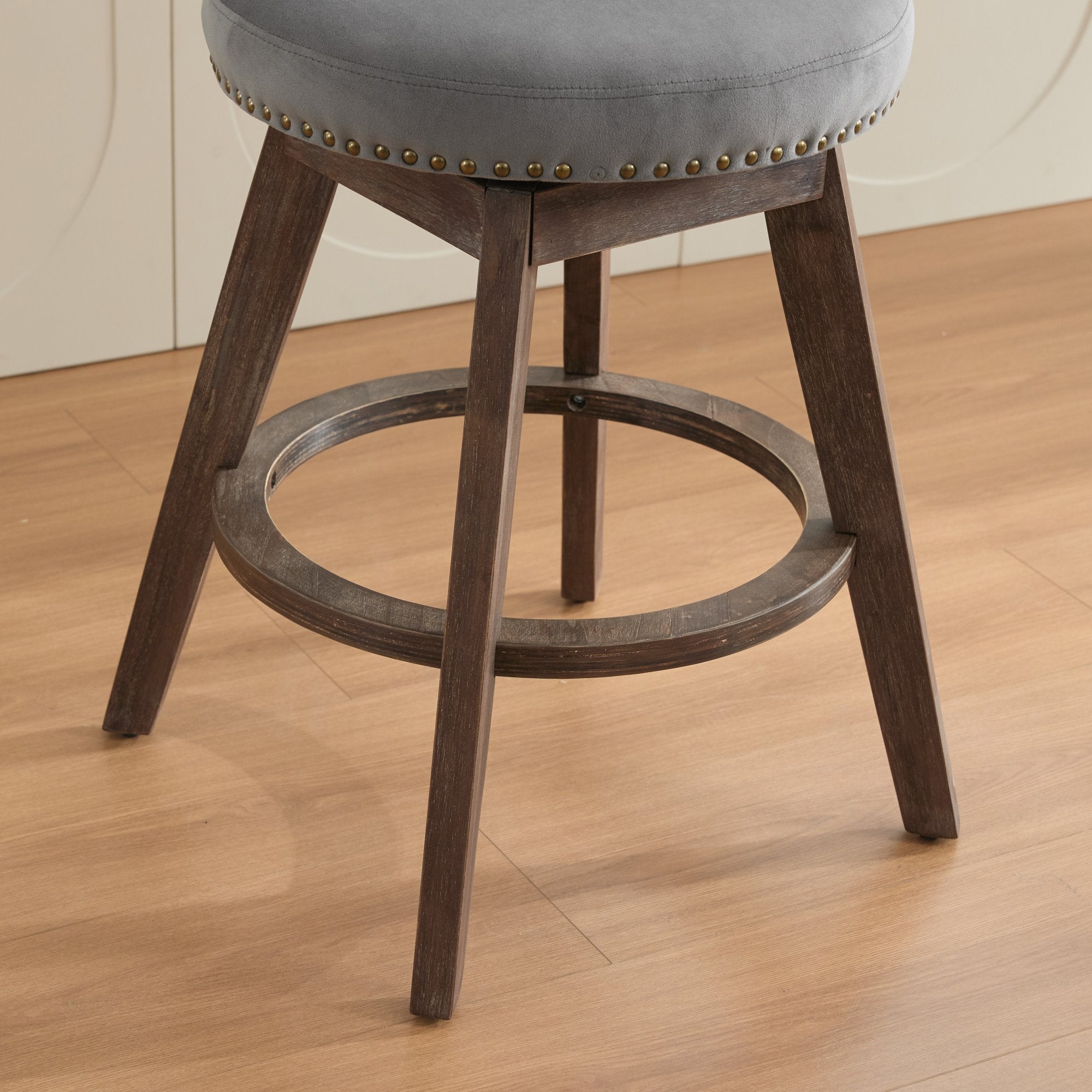 Barossa 26" Tufted Velvet Swivel Counter Height Bar Stool Set of 2 with Backrest