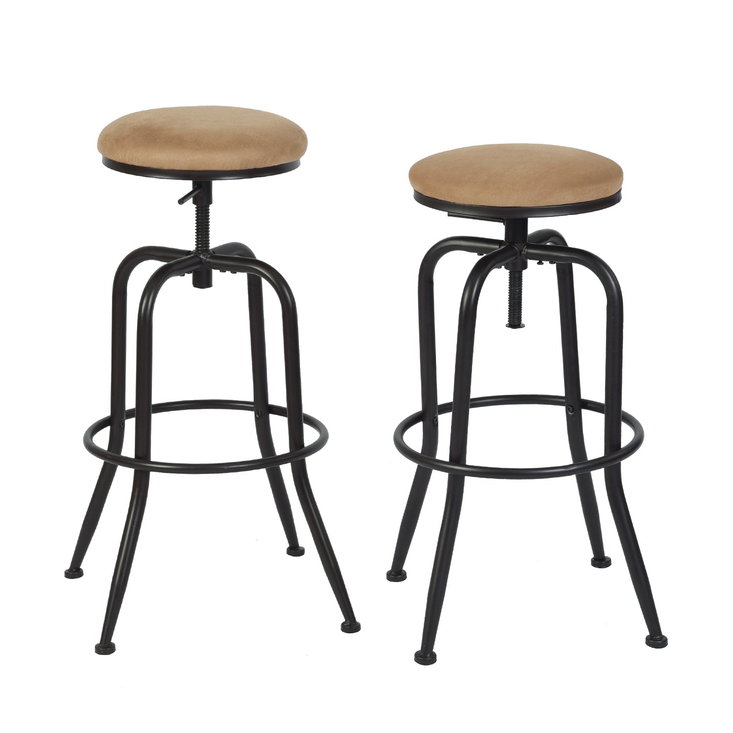 Open Box Homy Casa ANACLETUS SUEDE 12.8" L x 16.54" W Bar Stool for Home and Workspace