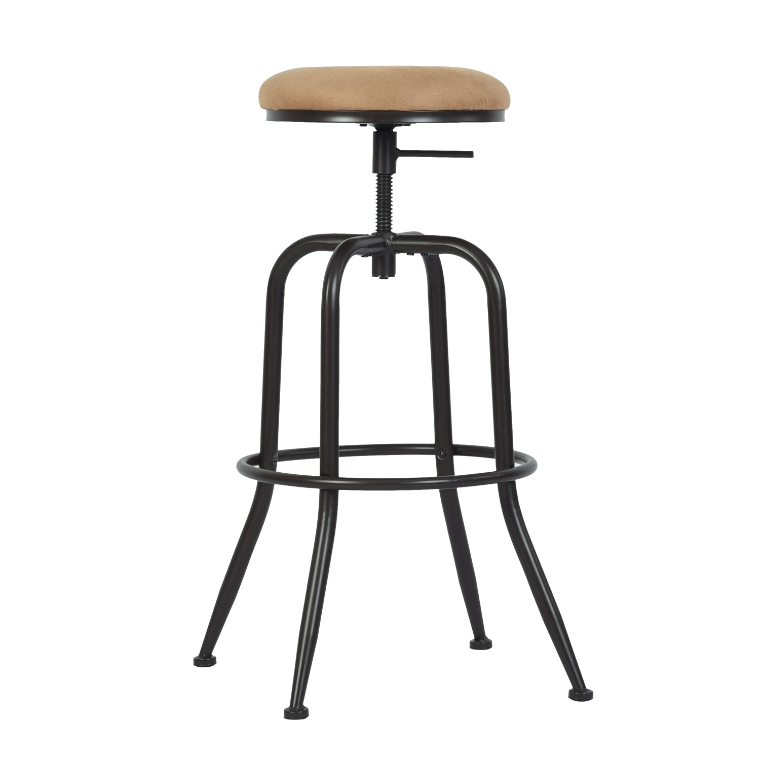 Open Box Homy Casa ANACLETUS SUEDE 12.8" L x 16.54" W Bar Stool for Home and Workspace