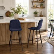 Charlton 30" Upholstered Bar Stools with Back Bar Chair Set of 2