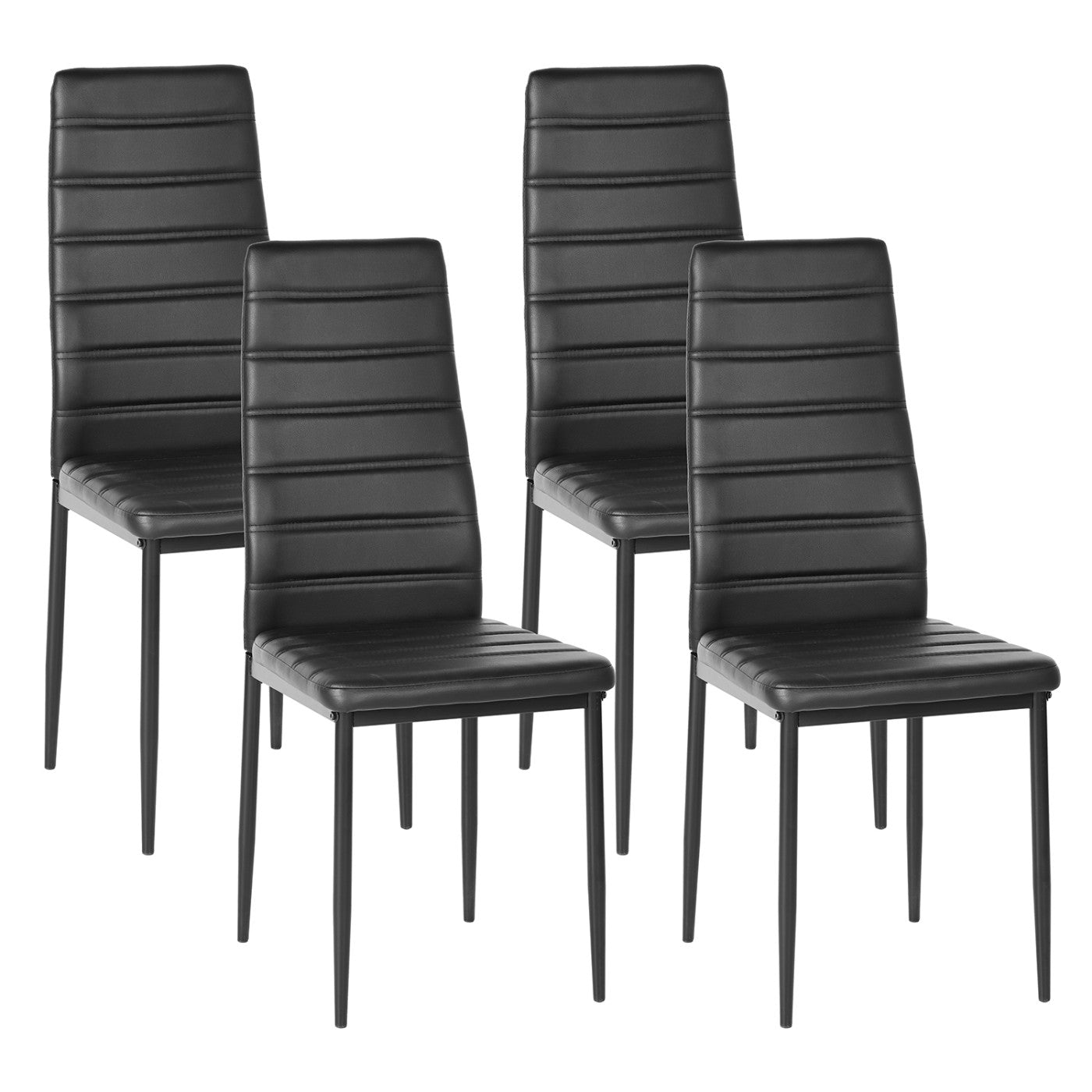 Homy Casa FONTANA 3PC Dining Set 31.5" Round Brown Table with 2 Ann Black High Back Dining Chairs for Kitchen & Dining