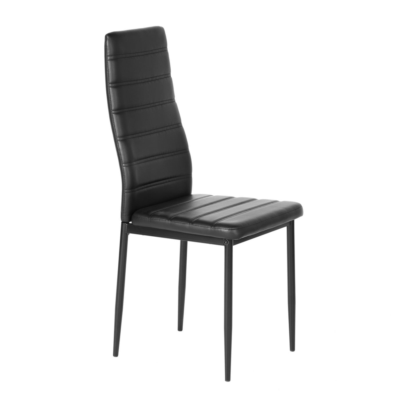 Homy Casa FONTANA 3PC Dining Set 31.5" Round Brown Table with 2 Ann Black High Back Dining Chairs for Kitchen & Dining