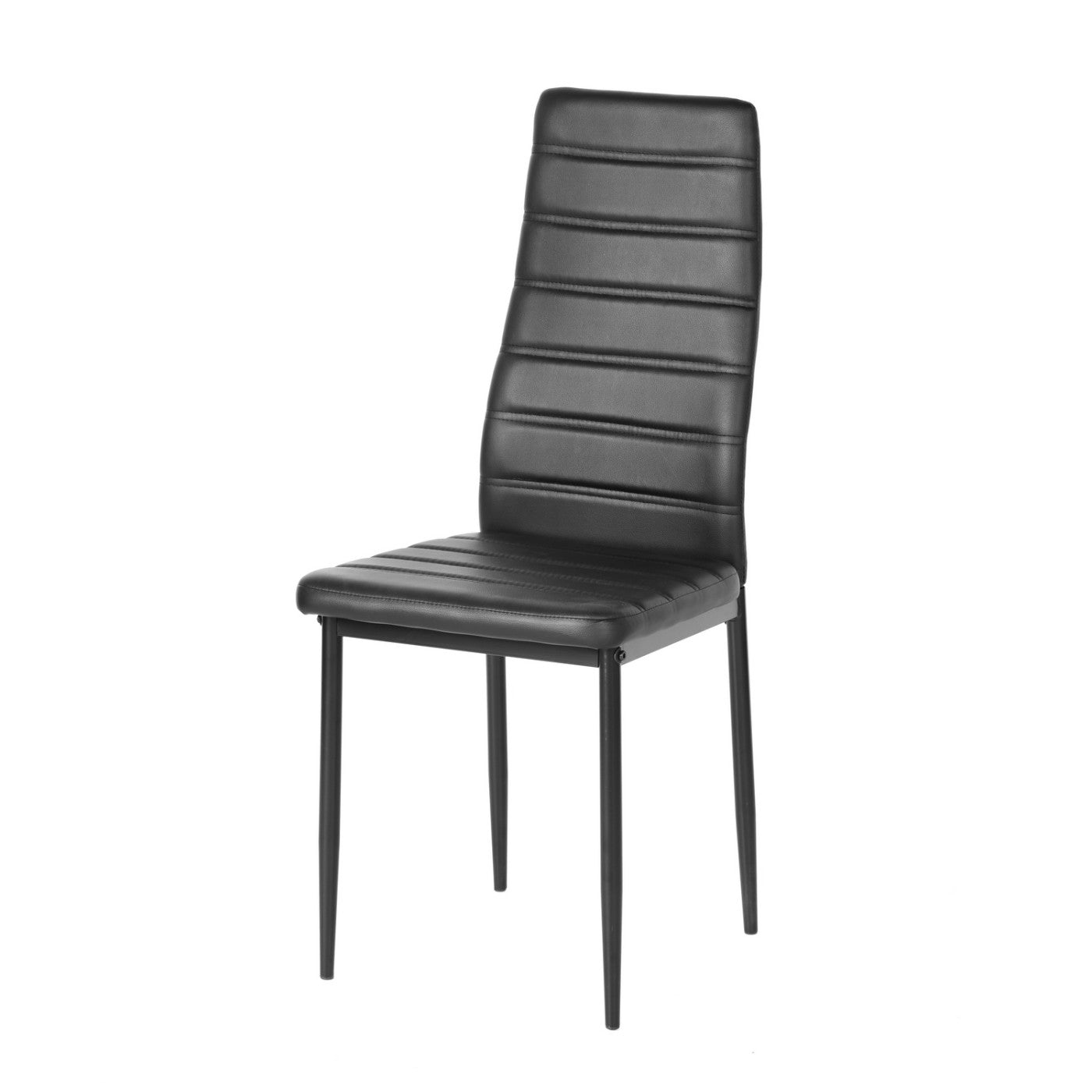 Homy Casa FONTANA 3PC Dining Set 31.5" Round Brown Table with 2 Ann Black High Back Dining Chairs for Kitchen & Dining