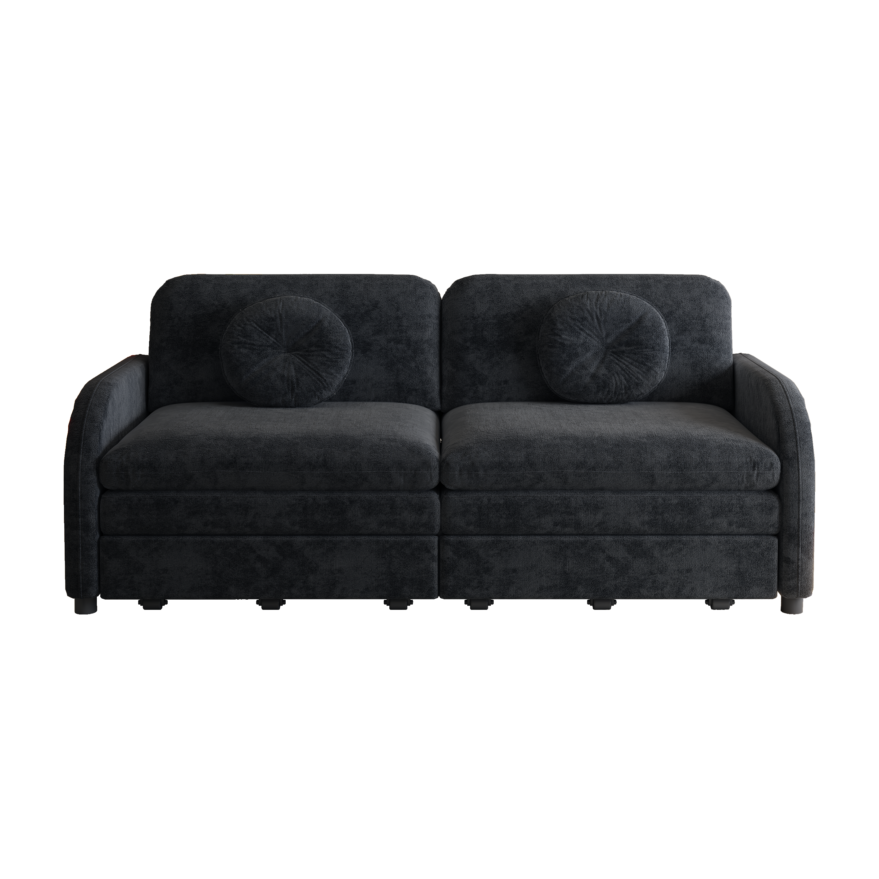 Layton 65" Upholstered Pull-Out Sleeper Sofa with Side Pocket and USB Port