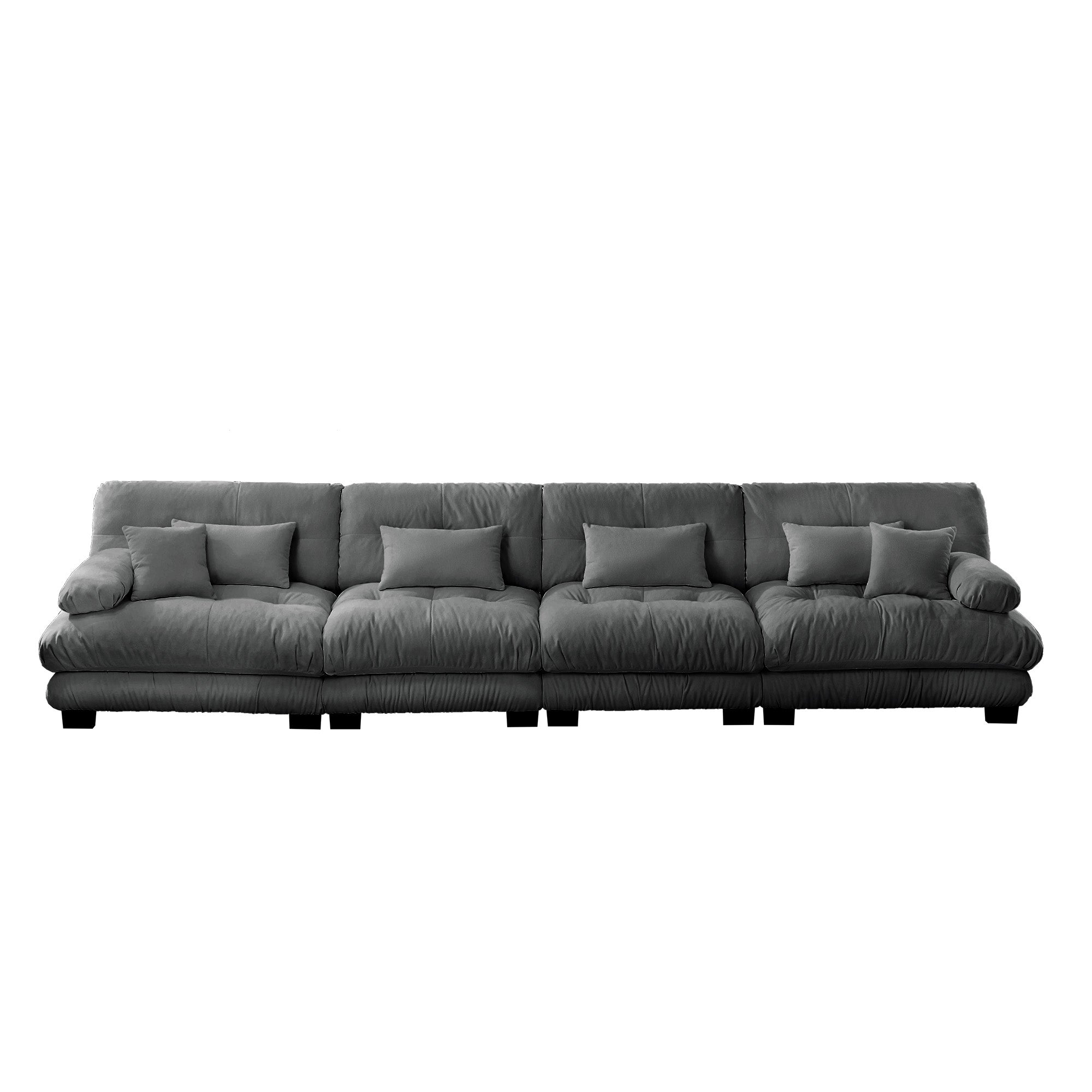 Monterey 173" Extra Large Modular Chenille Cloud Sectional Sofa with Bolstered Armrests
