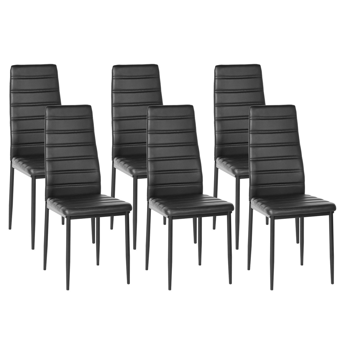Homy Casa Hare 3PC Dining Set 31.5” Round Table with 2 ANN BLACK PVC Dining Chairs for Kitchen & Dining