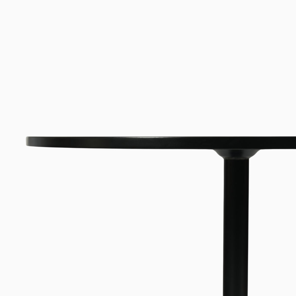 Homy Casa ANN BLACK PVC Dining Set 4PCS "Dining Chair 40.5" x 46" x 98" & Table 31.5" Round" Modern Kitchen & Dining Furniture Set