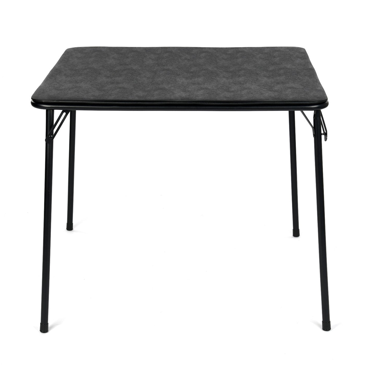 Homy Casa ANN Black PVC Dining Table Set "33.9'' x 33.9'' x 28''" for Kitchen and Dining Room