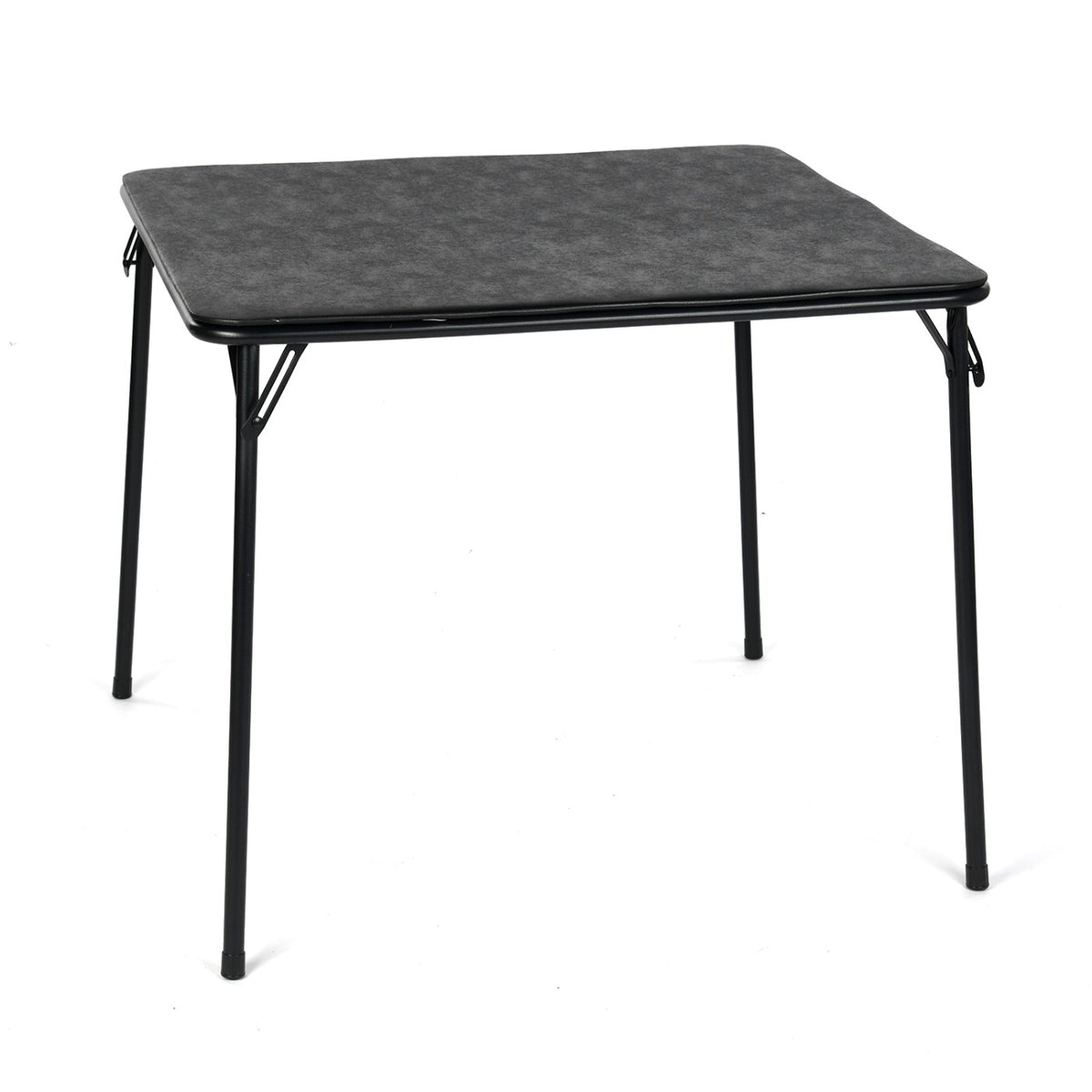 Homy Casa ANN Black PVC Dining Table Set "33.9'' x 33.9'' x 28''" for Kitchen and Dining Room
