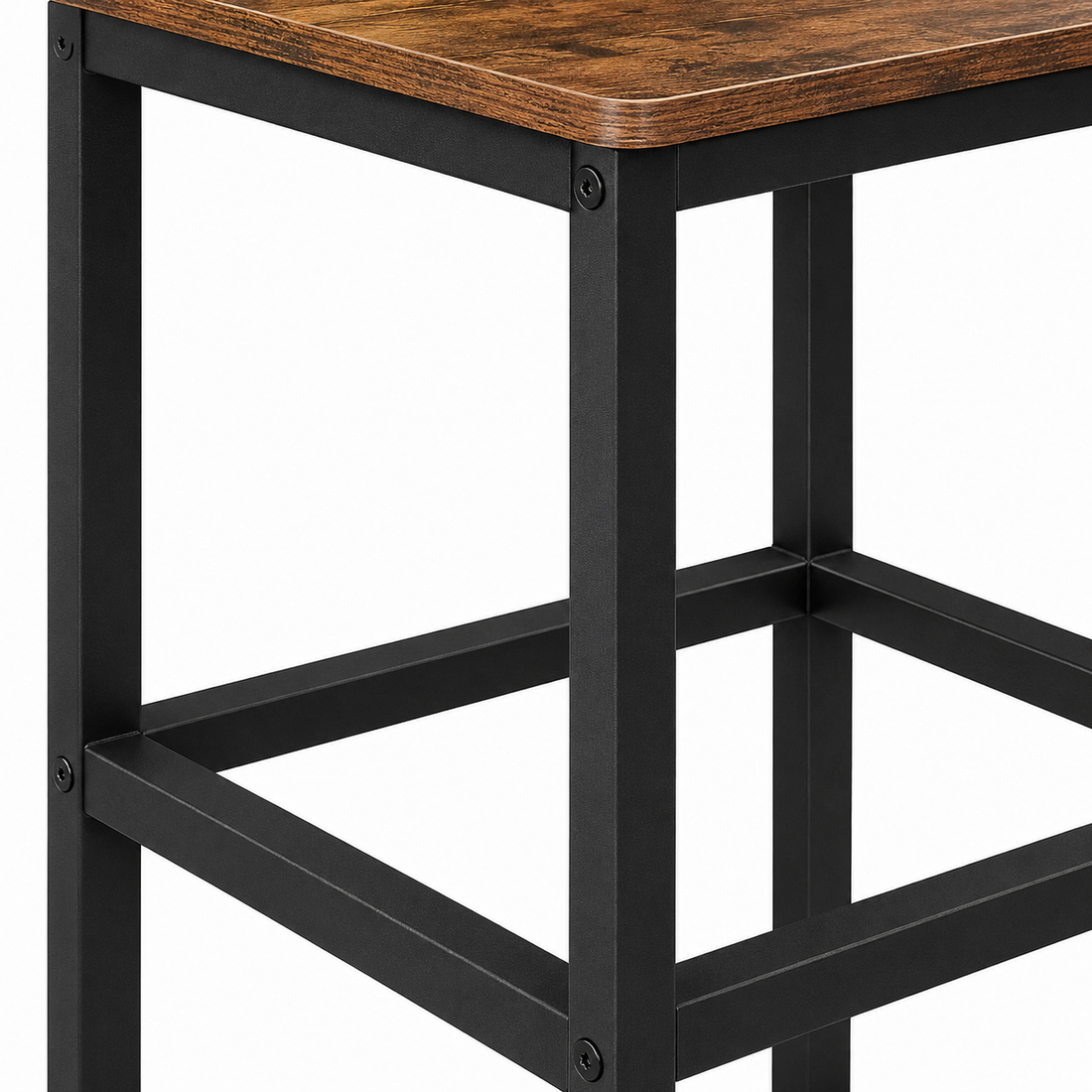 Powder-Coated Black Steel Frame