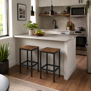 KILBY 26" Backless Industrial Counter Height Bar Stool Set of 2