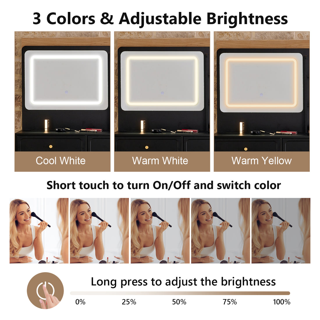 3-Color LED Mirror
