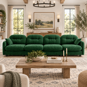Roselyn 140" Modular Chenille Cloud 3-Seater Sofa with Tufted Cushion Backrest