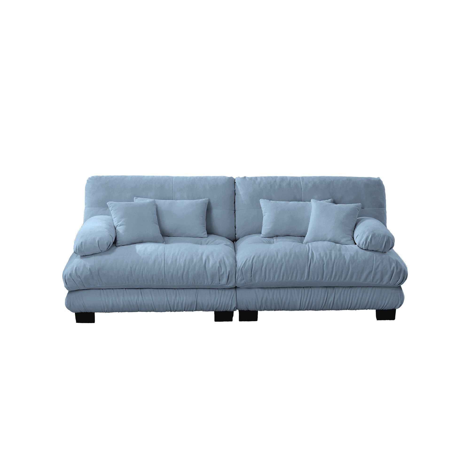 Monterey 94" 4-Seater Modular Cloud Sofa with Bolstered Armrests and Pillows