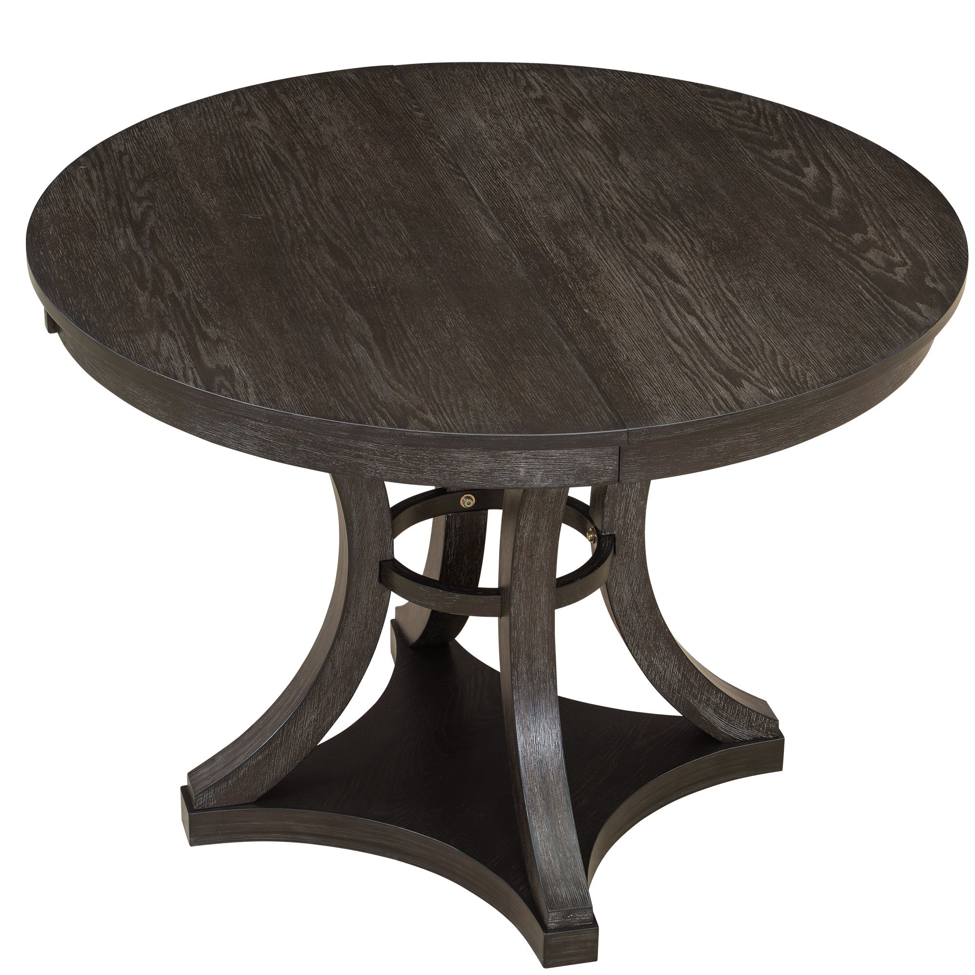 Mavis 47" Retro Espresso 5 Piece Extendable Dining Table Set