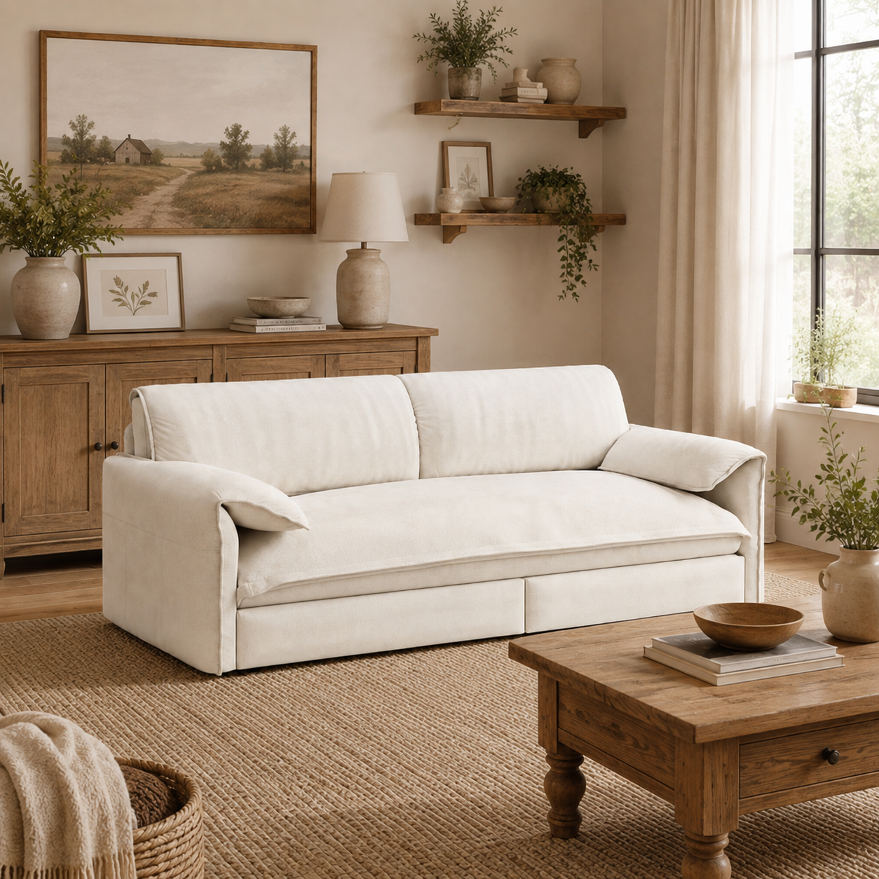 Freja 66" Velvet Convertible Sofa Bed with Pull-Out Sleeper and Side Storage