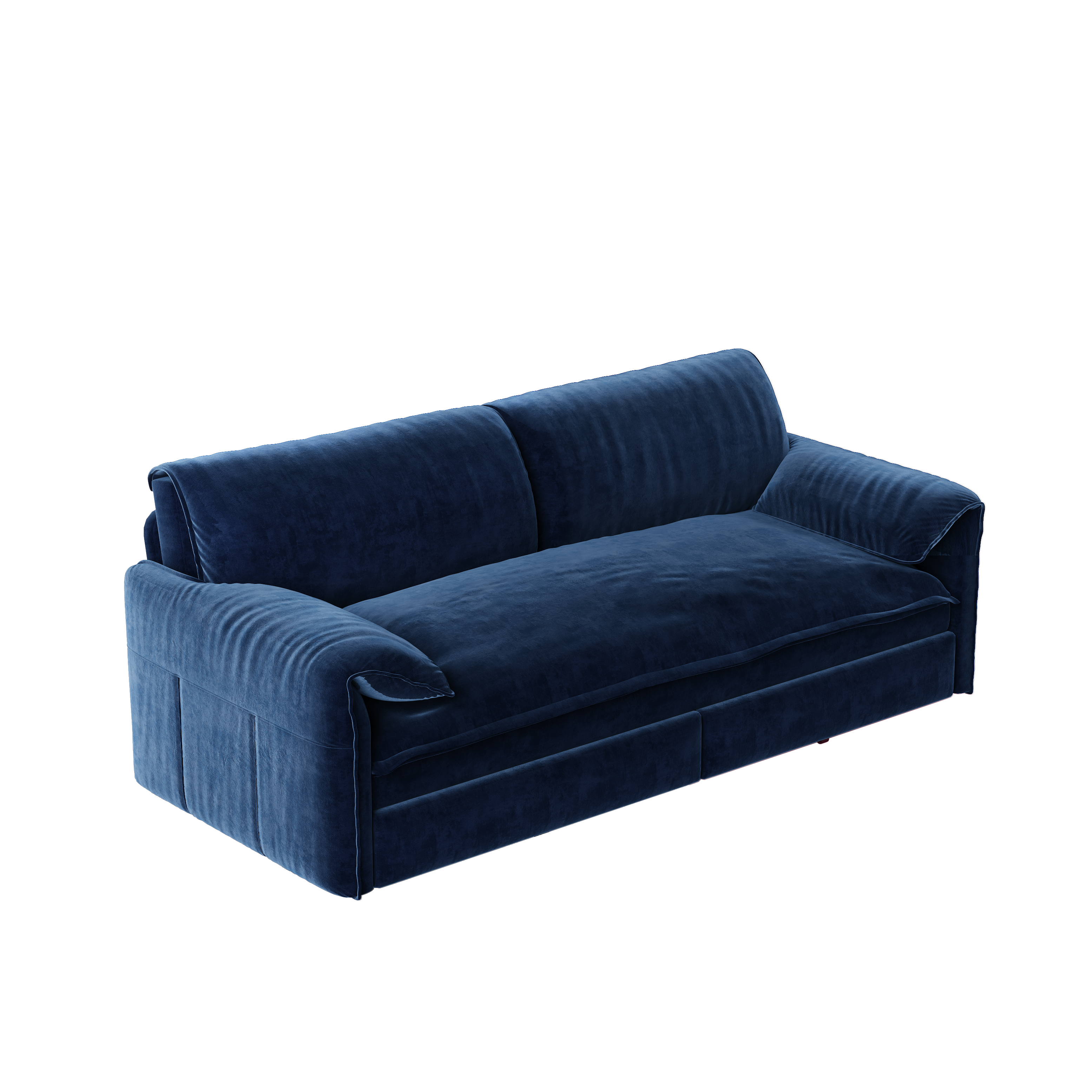 Freja 66" Velvet Convertible Sofa Bed with Pull-Out Sleeper and Side Storage