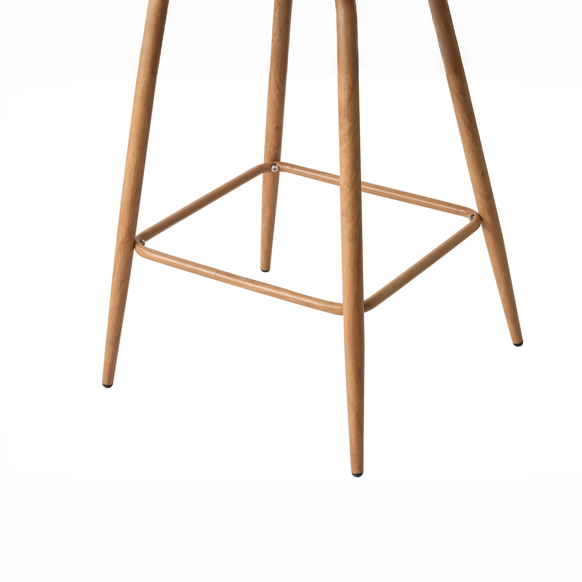 Adige 27" Woven Rattan Back Counter Height Bar Stools with Teddy Seat Set of 2