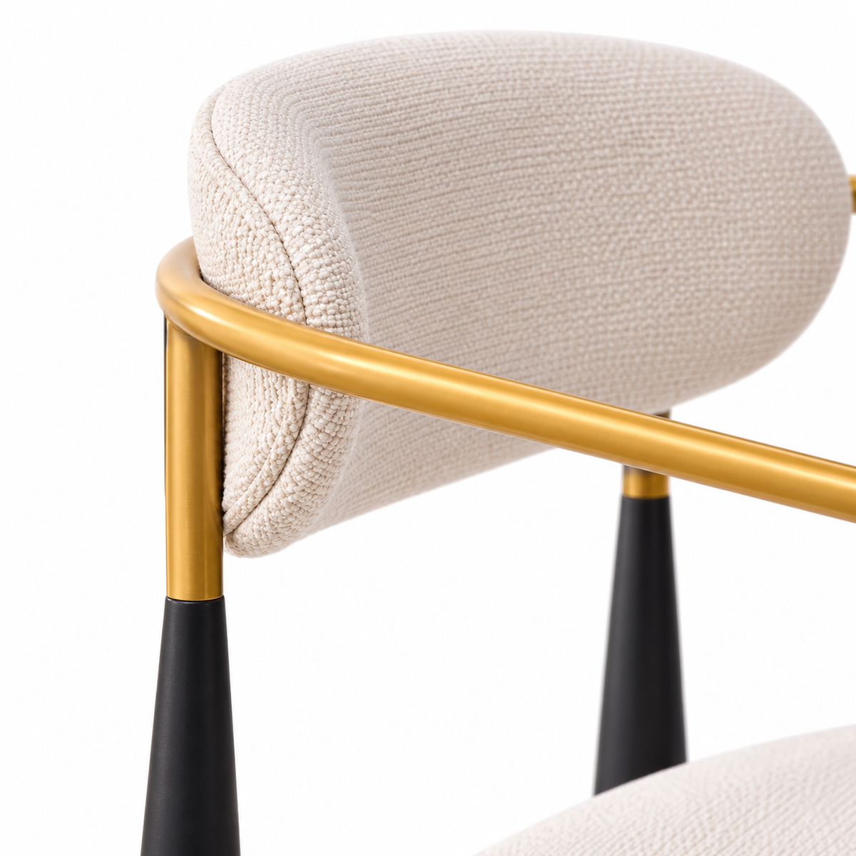 Bandol 30" Linen-Look Bar Height Stools with Arms and Leveling Feet Set of 2