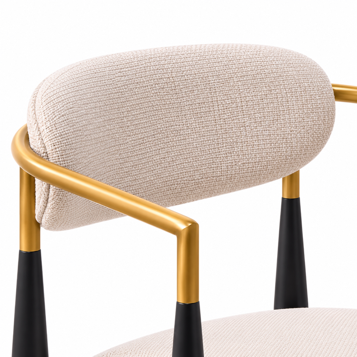 Bandol 30" Linen-Look Bar Height Stools with Arms and Leveling Feet Set of 2