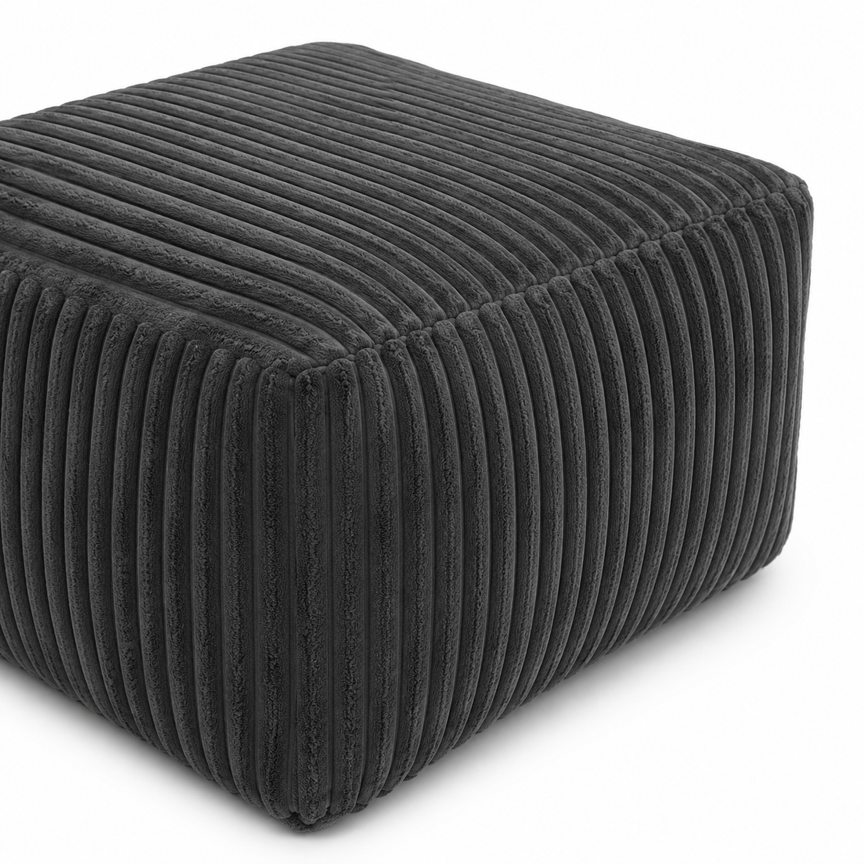 Stonebrook 63" Corduroy Modular Floor Lounger Chair with Ottoman