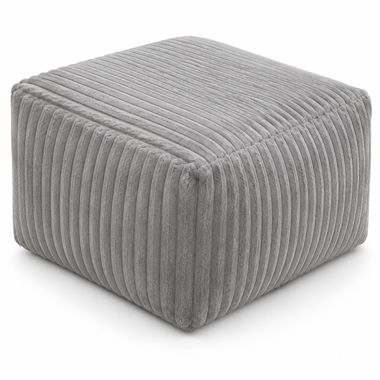 Stonebrook 63" Corduroy Modular Floor Lounger Chair with Ottoman