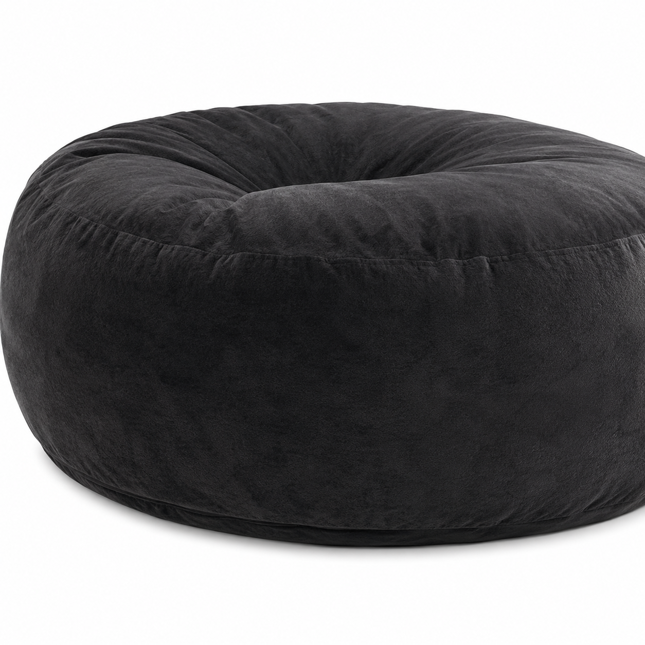 Pebble Round Bean Bag Chair with Memory Foam Filling