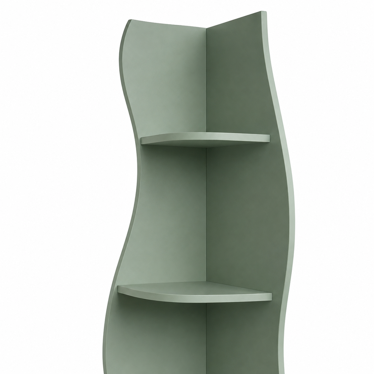Eureka 63" 5-Tier Wavy Corner Shelf Bookcase