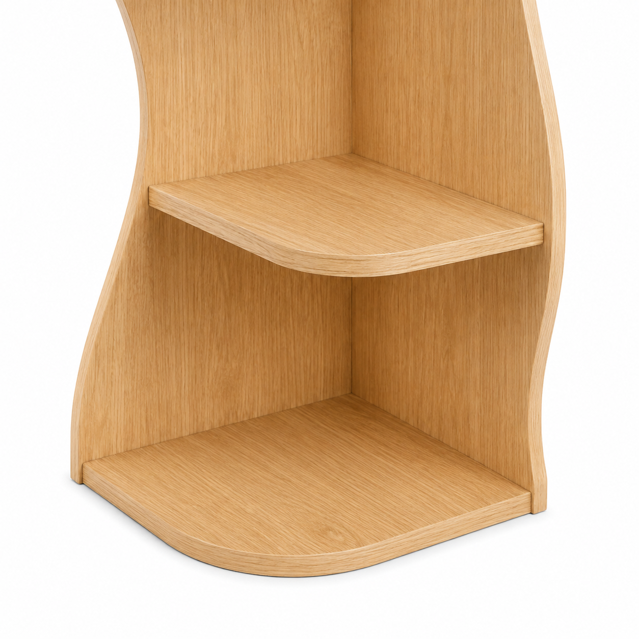 Eureka 63" 5-Tier Wavy Corner Shelf Bookcase