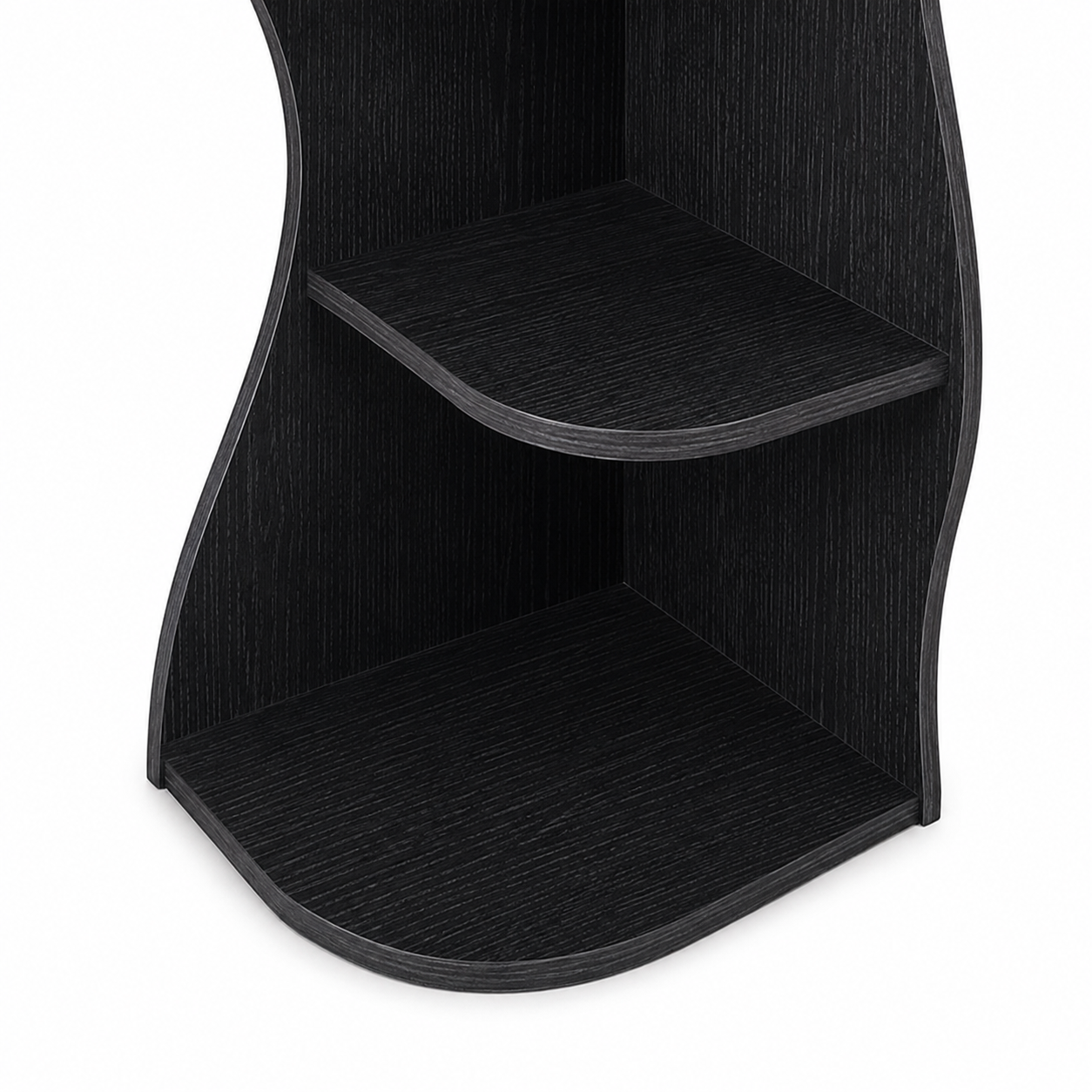 Eureka 63" 5-Tier Wavy Corner Shelf Bookcase