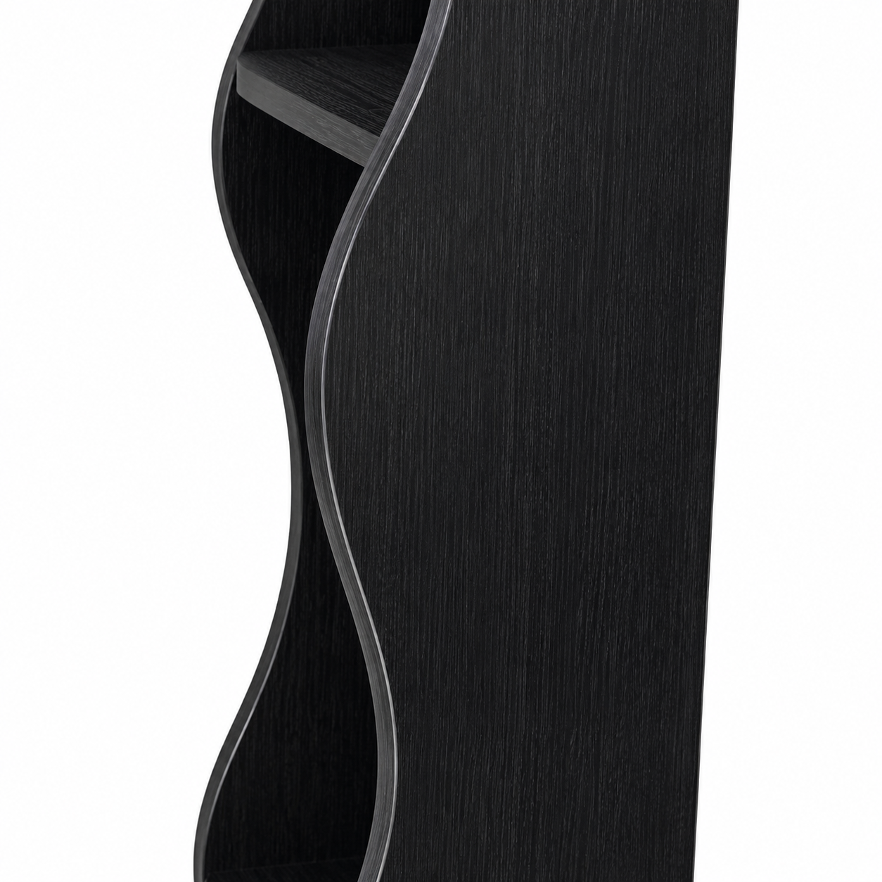 Eureka 63" 5-Tier Wavy Corner Shelf Bookcase
