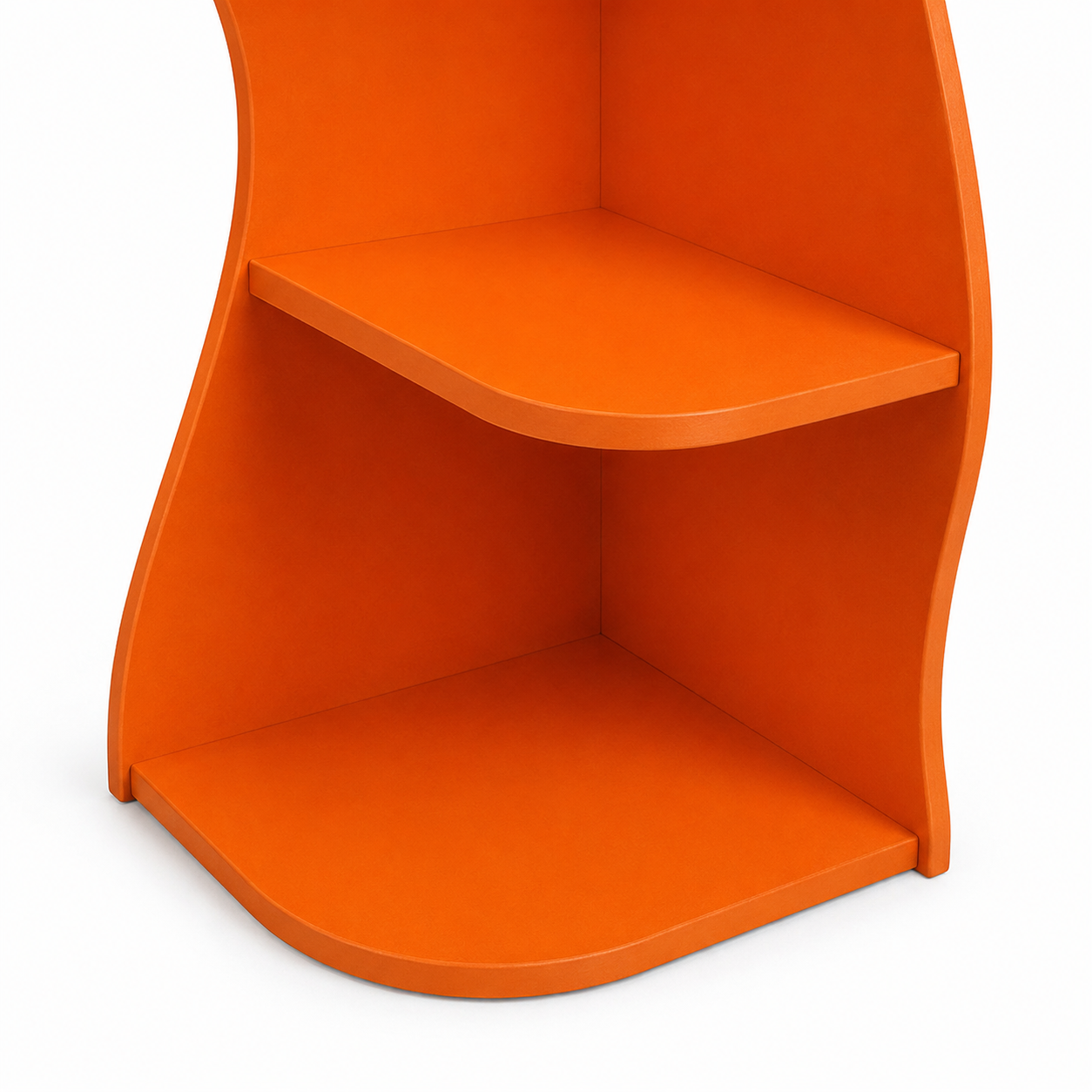 Eureka 63" 5-Tier Wavy Corner Shelf Bookcase