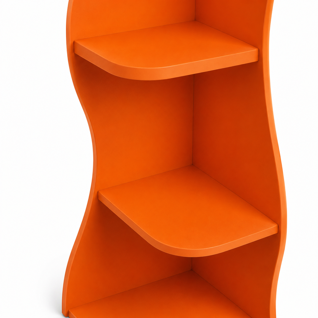 Eureka 63" 5-Tier Wavy Corner Shelf Bookcase