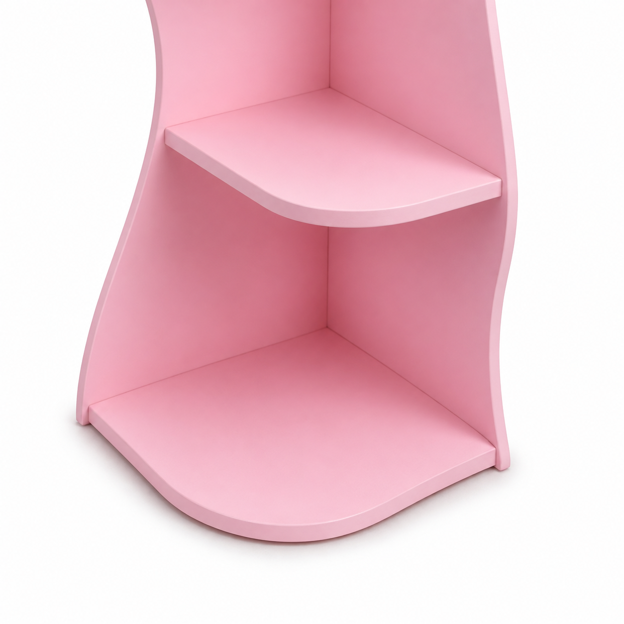 Eureka 63" 5-Tier Wavy Corner Shelf Bookcase