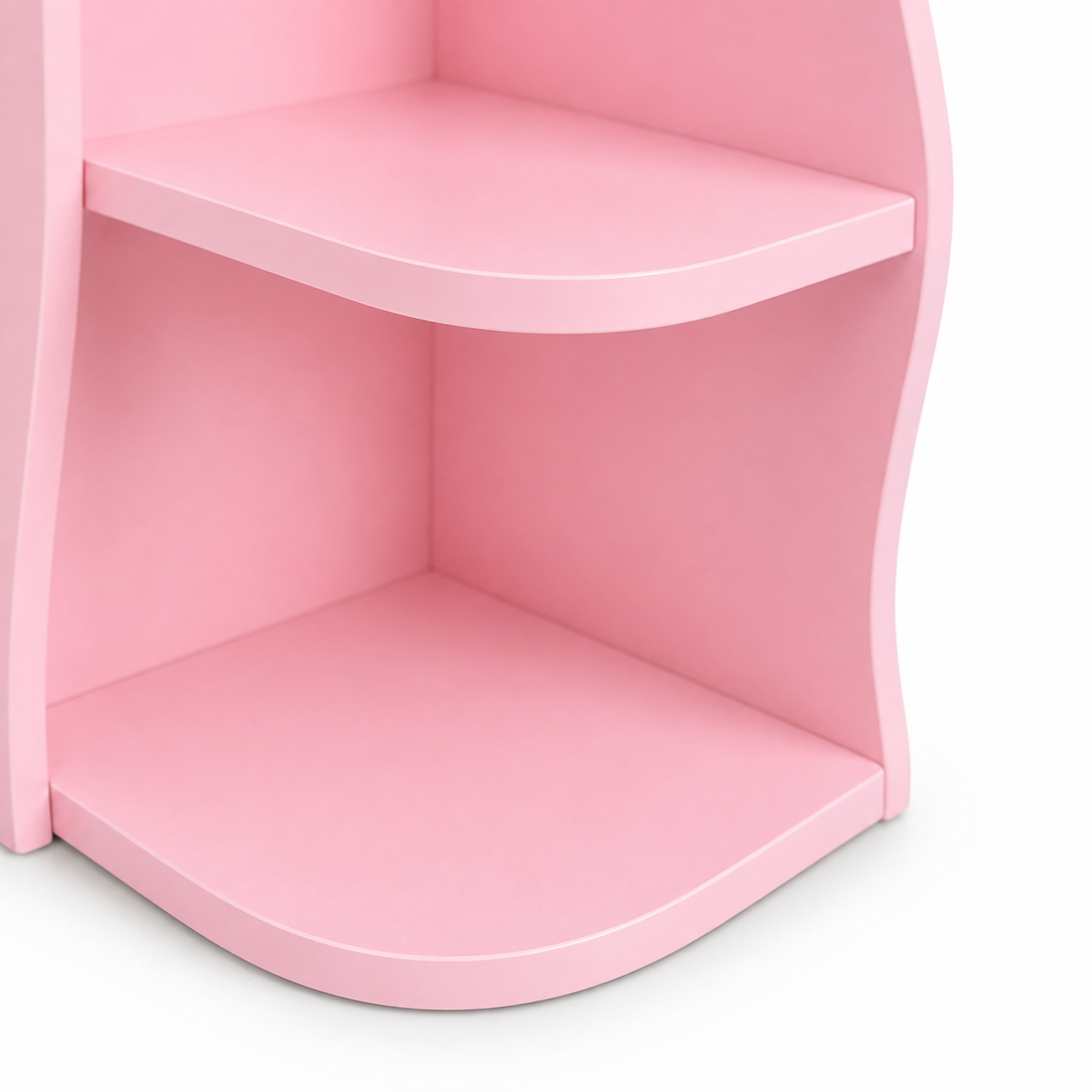 Eureka 63" 5-Tier Wavy Corner Shelf Bookcase