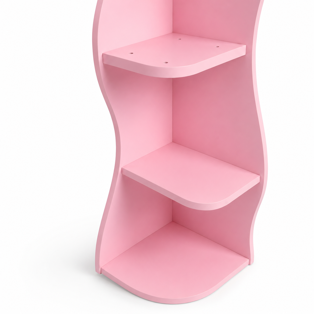 Eureka 63" 5-Tier Wavy Corner Shelf Bookcase