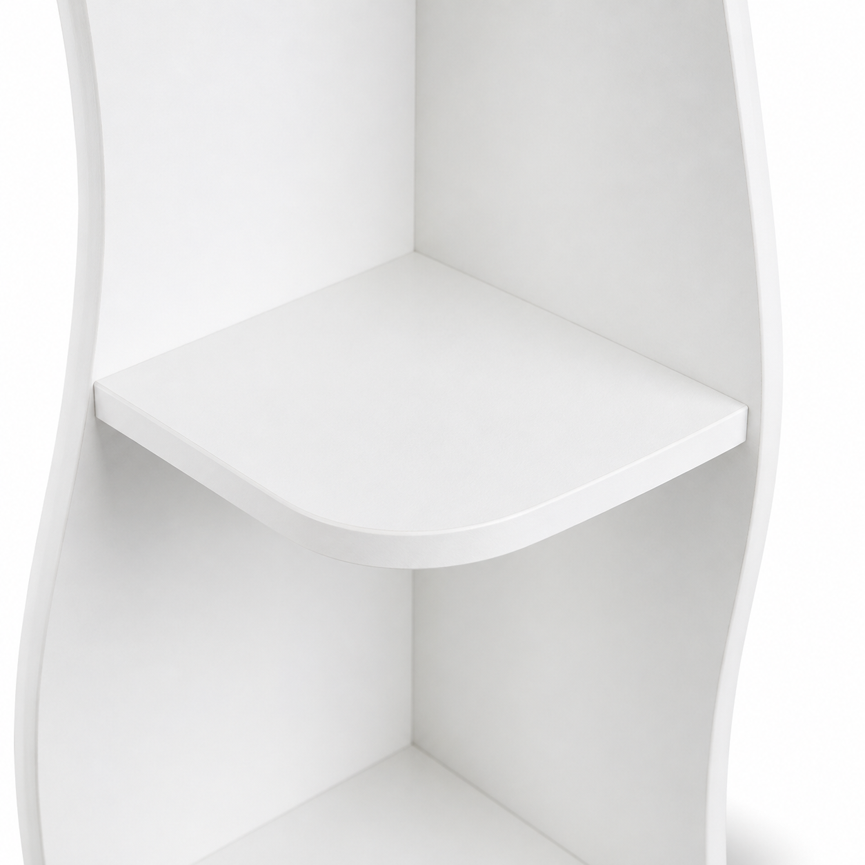 Eureka 63" 5-Tier Wavy Corner Shelf Bookcase