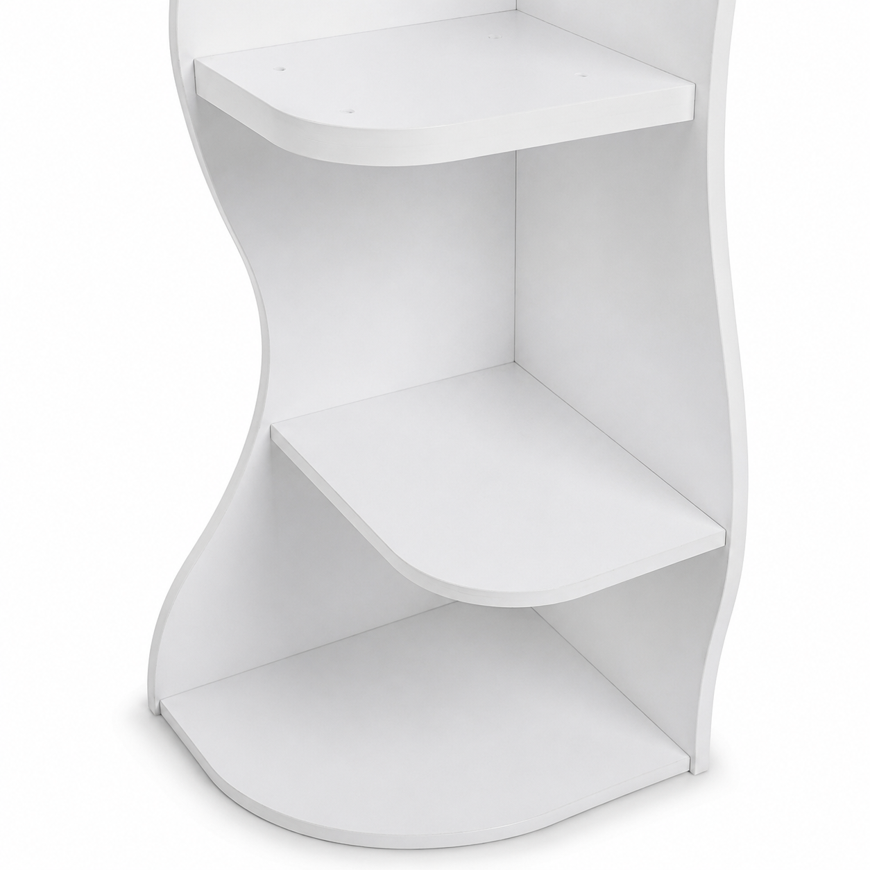 Eureka 63" 5-Tier Wavy Corner Shelf Bookcase